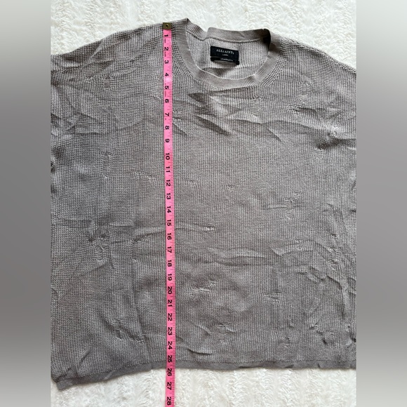 All Saints oversized distressed half sleeve sz L - Picture 8 of 8